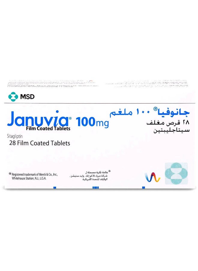 Januvia 100 mg Sitagliptin Tablets 28 Count